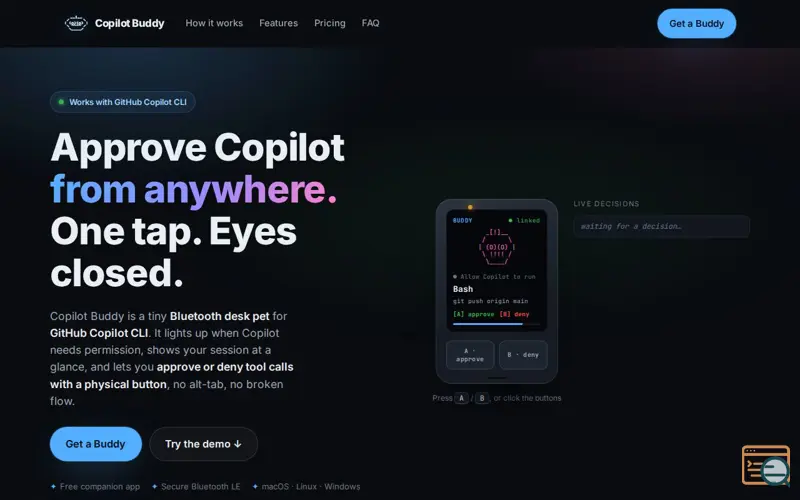 Screenshot of Copilot Buddy