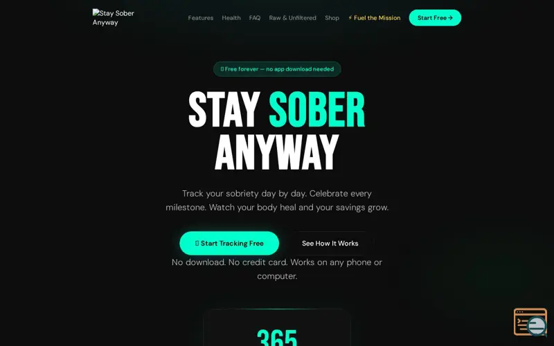 Screenshot of Stay Sober Anyway