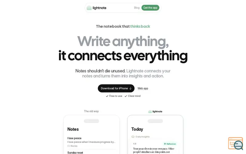 Screenshot of Lightnote