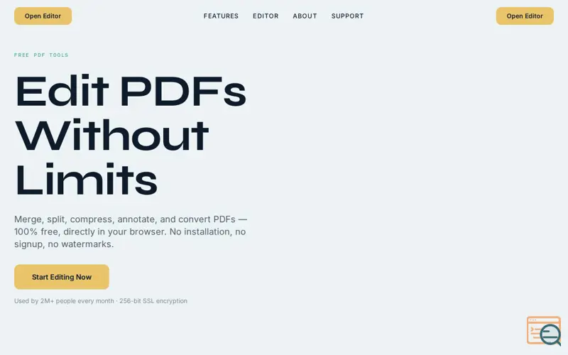 Screenshot of PDF Editor Pro — Edit PDF Files Free,, a launch using Netlify