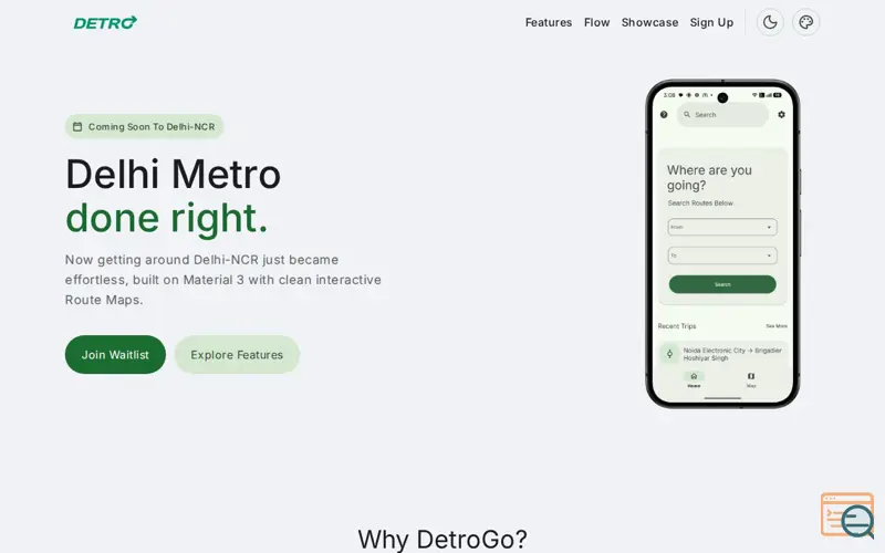 Screenshot of DetroGo - Delhi Metro Navigation