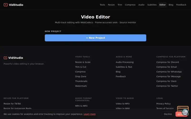Screenshot of Vidstudio