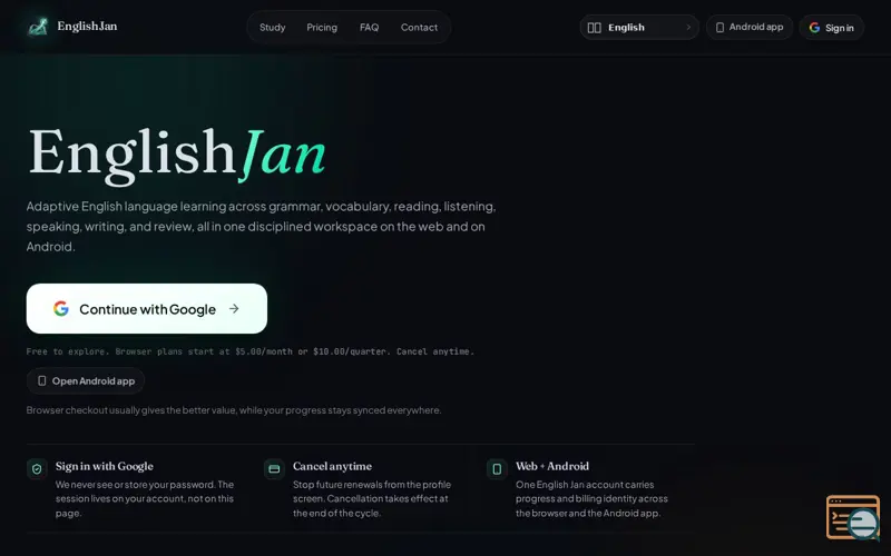 Screenshot of EnglishJan
