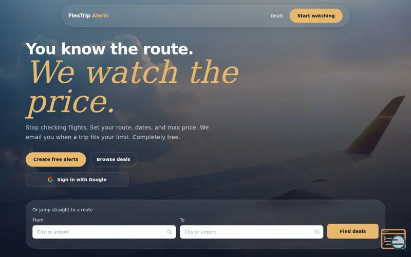 Screenshot of FlexTrip Alerts