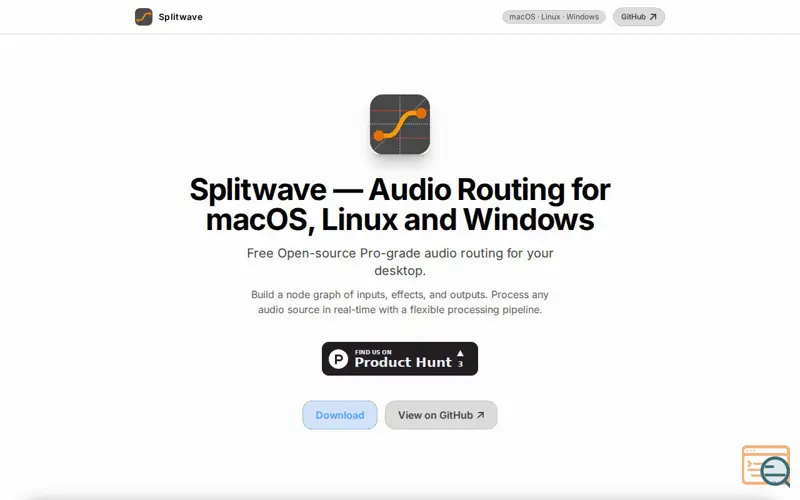 Screenshot of Splitwave