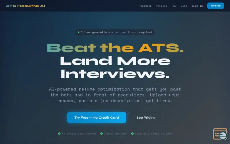 Screenshot of ATS Resume AI