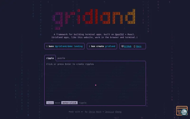 Screenshot of gridland