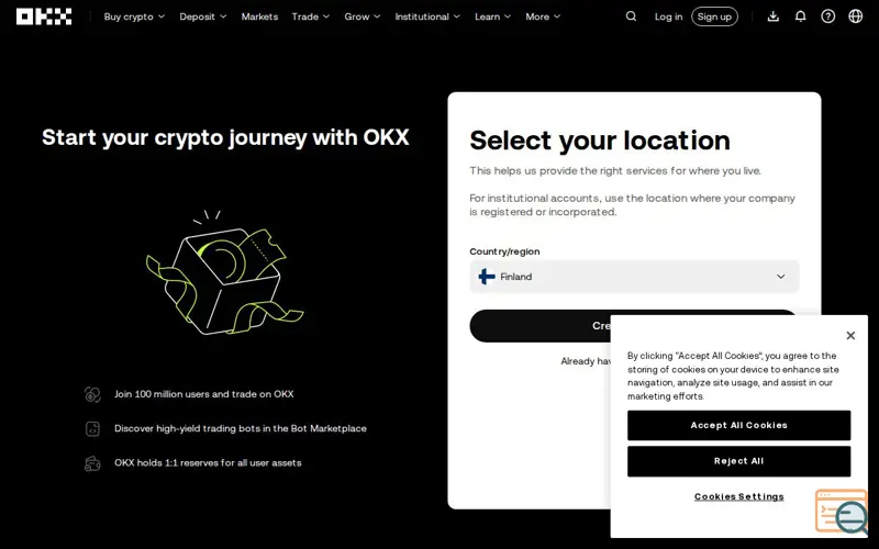 Screenshot of OKX Referral Code
