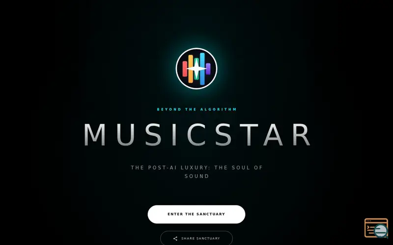 Screenshot of MUSICSTAR