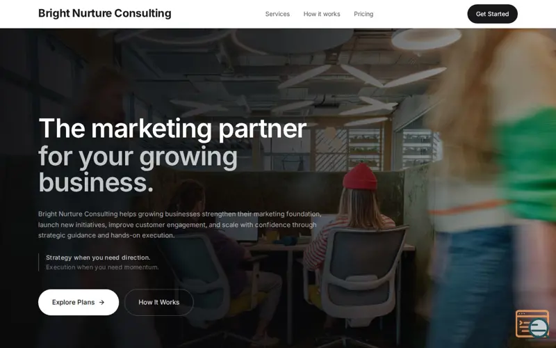 Screenshot of Bright Nurture Consulting