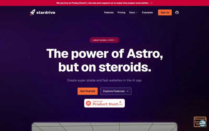 Screenshot of Stardrive - Free Astro Boilerplate