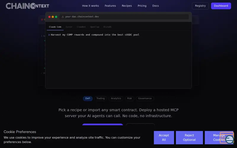 Screenshot of ChainContext