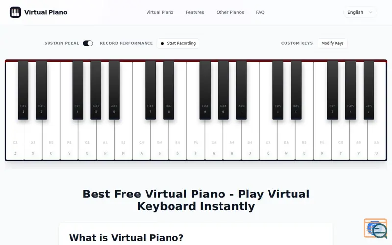 Screenshot of  Virtual Piano