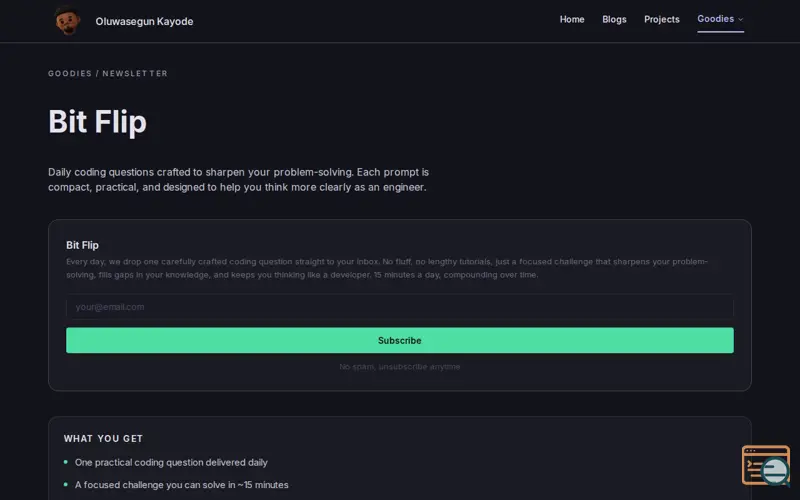 Screenshot of Bit Flip