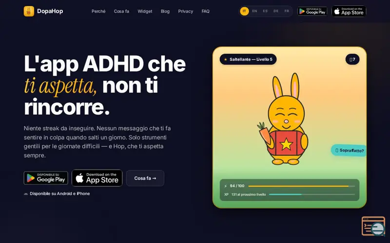 Screenshot of DopaHop
