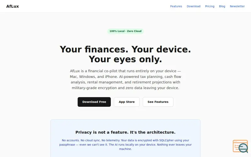 Screenshot of AfLux — L