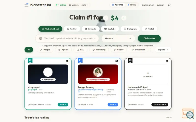 Screenshot of BidBetter