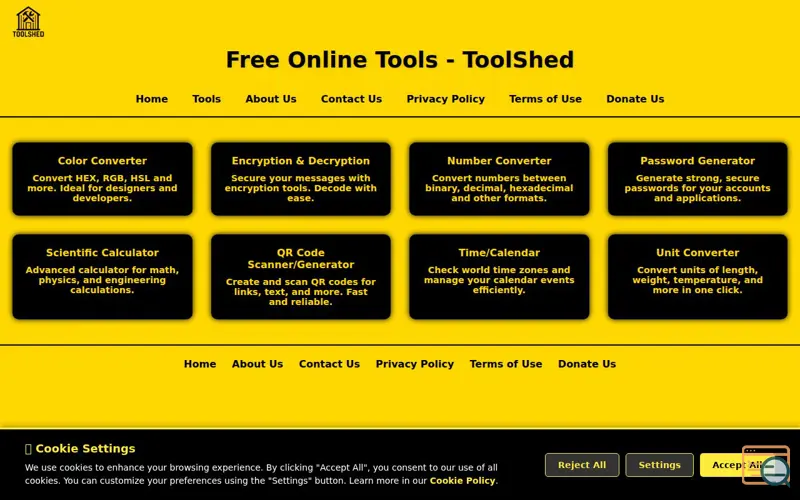 Screenshot of ToolShed