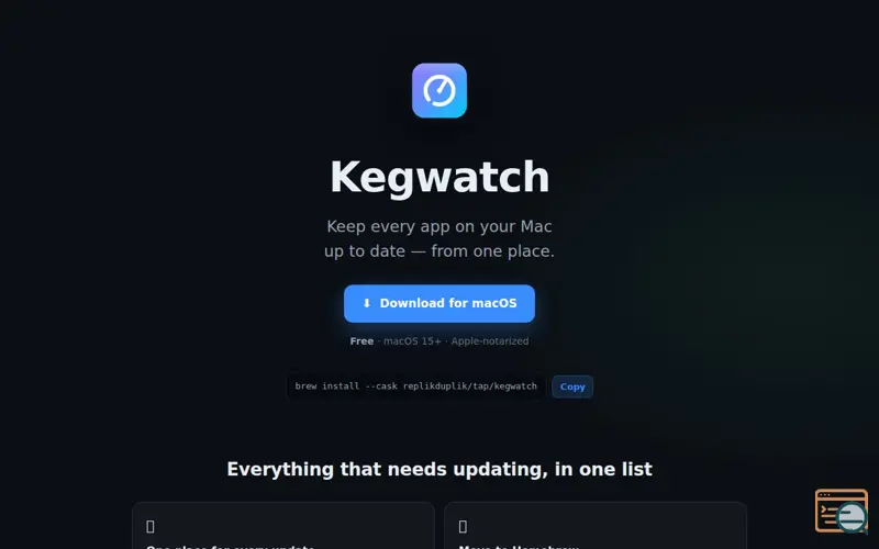 Screenshot of Kegwatch