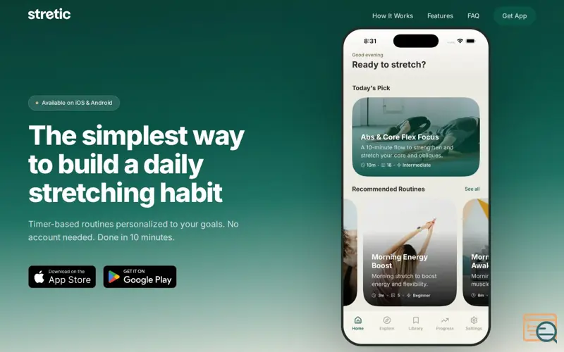 Screenshot of Stretic
