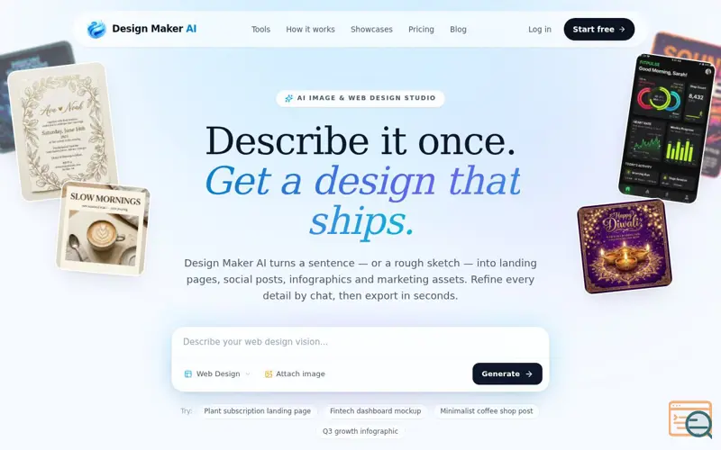 Screenshot of Design Maker AI — AI-Powered Design in Seconds