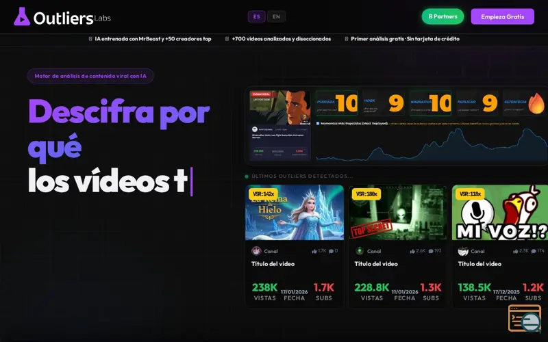 Screenshot of OutlierLabs