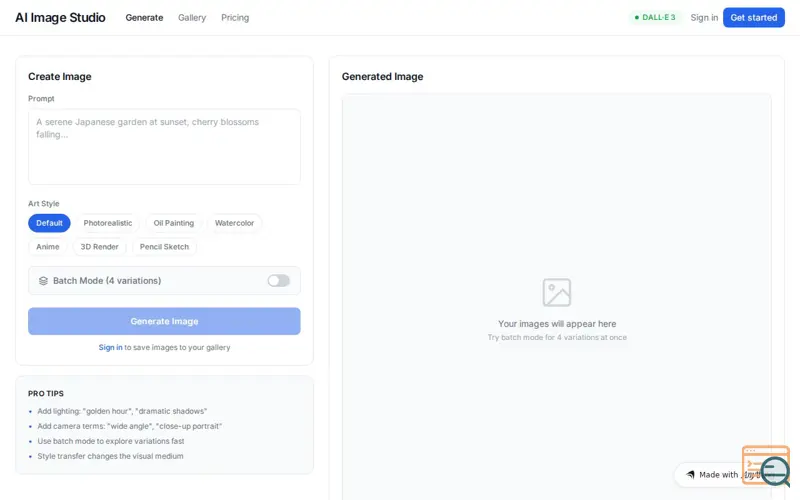 Screenshot of Imagine Photos AI