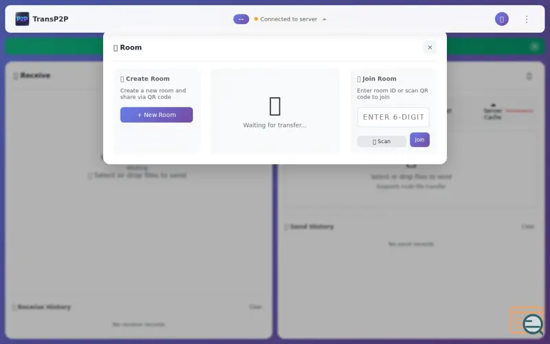 Screenshot of TransP2P
