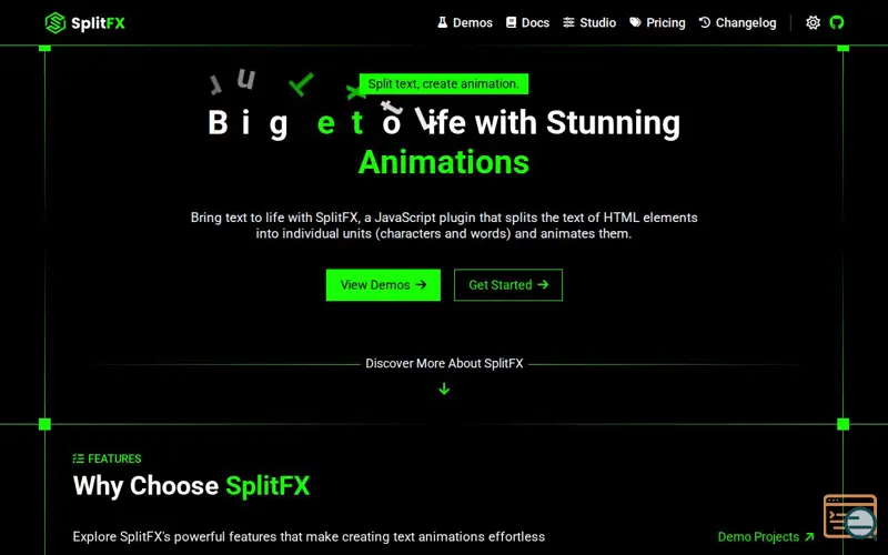 Screenshot of SplitFX