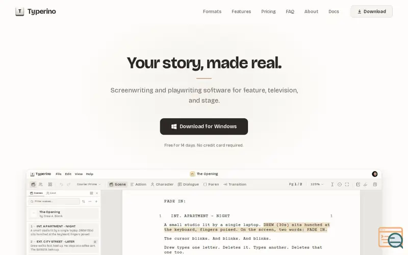 Screenshot of Typerino