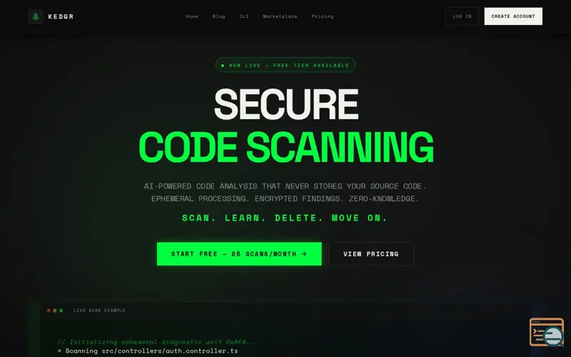 Screenshot of Kedgr