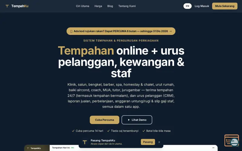 Screenshot of TempahKu