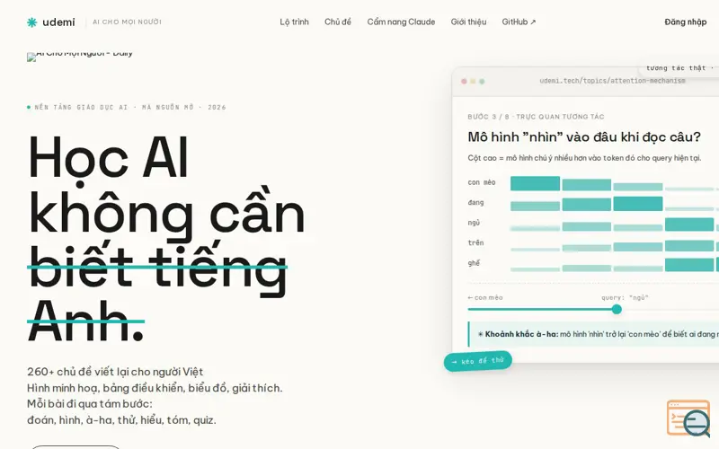 Screenshot of udemi - AI for Vietnamese people