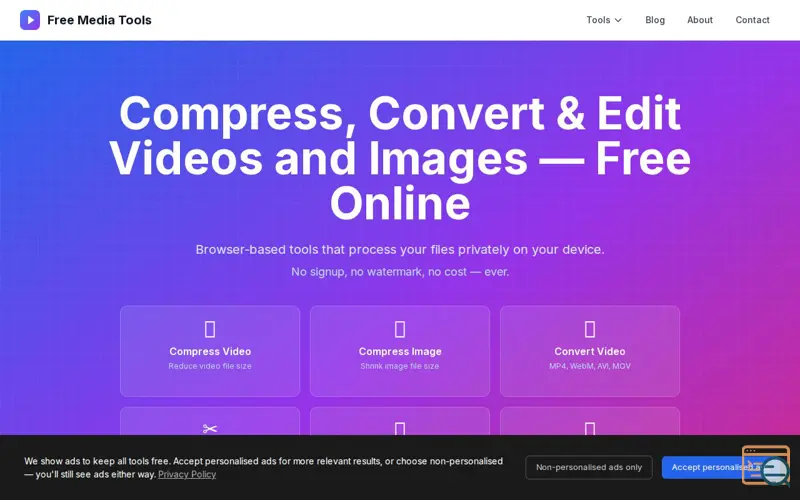 Screenshot of Free Media Tools
