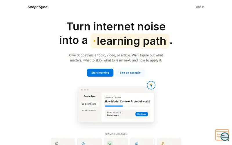 Screenshot of ScopeSync