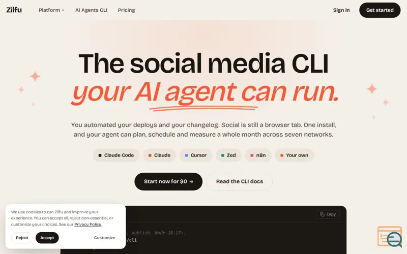 Screenshot of Zilfu