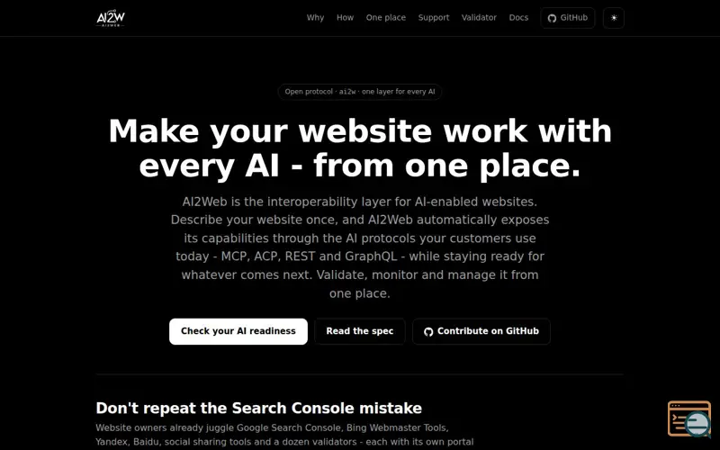Screenshot of AI2Web