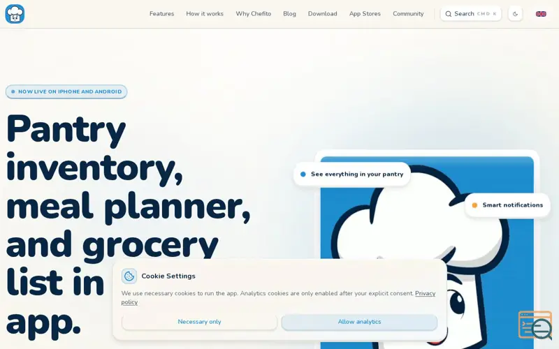 Screenshot of Chefito, a launch using Instagram
