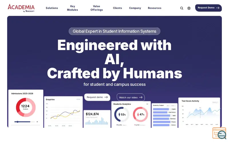 Screenshot of Academia