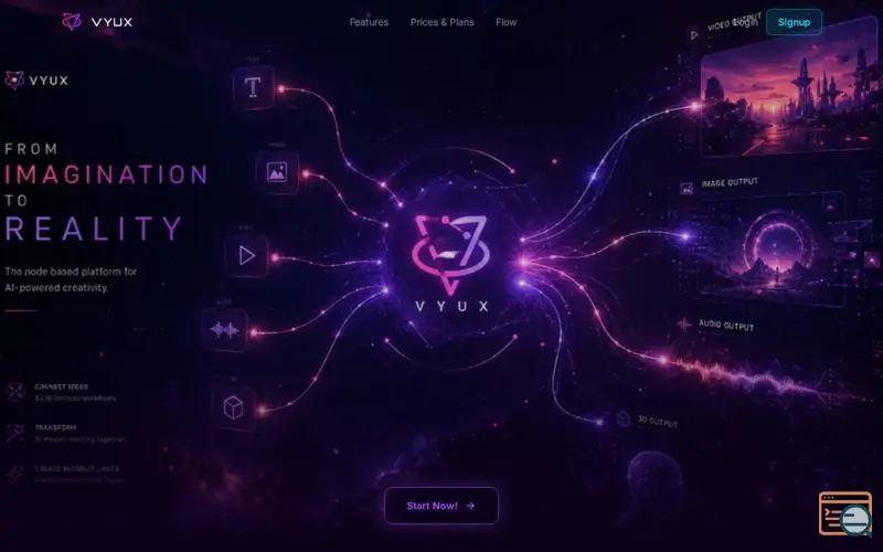Screenshot of VYUX AI