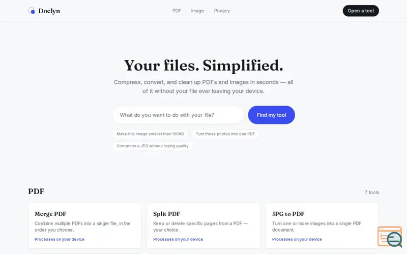 Screenshot of Doclyn — Your files. Simplified.