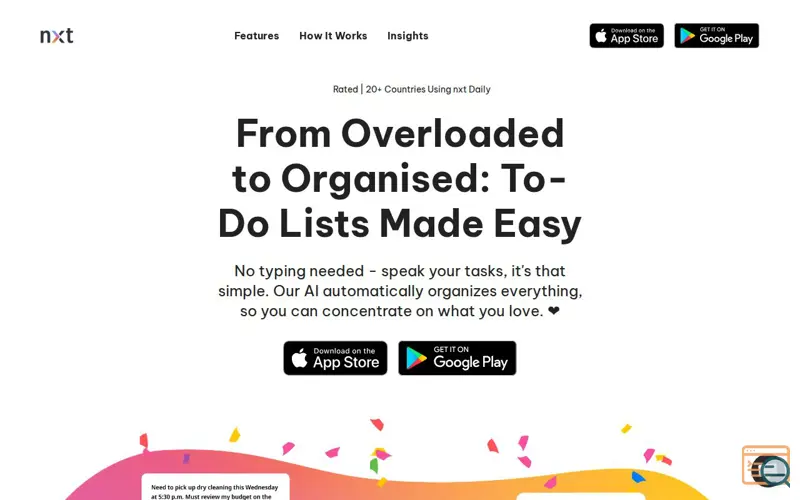 Screenshot of nxt