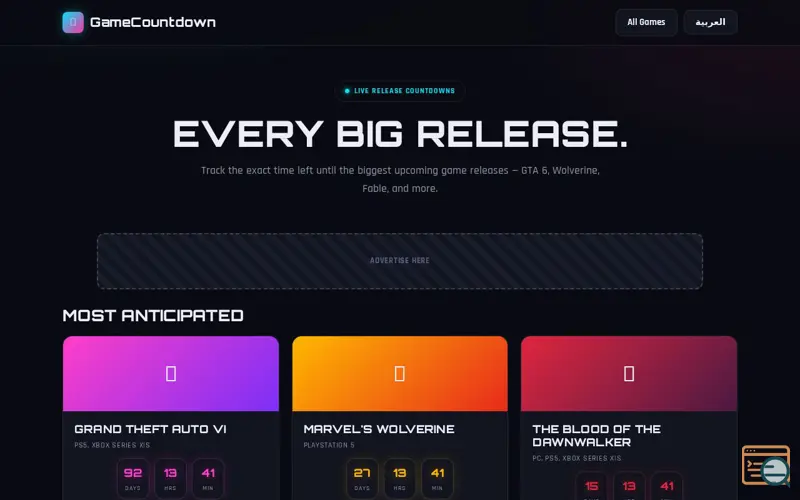 Screenshot of GameCountdown