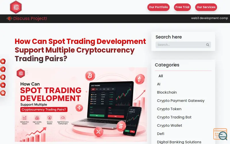 Screenshot of Spot Trading Development 