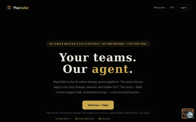Screenshot of PlayCaller
