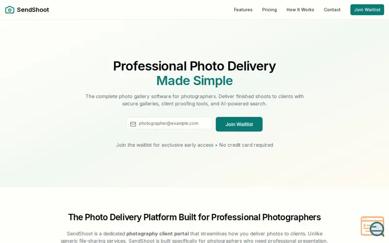 Screenshot of SendShoot