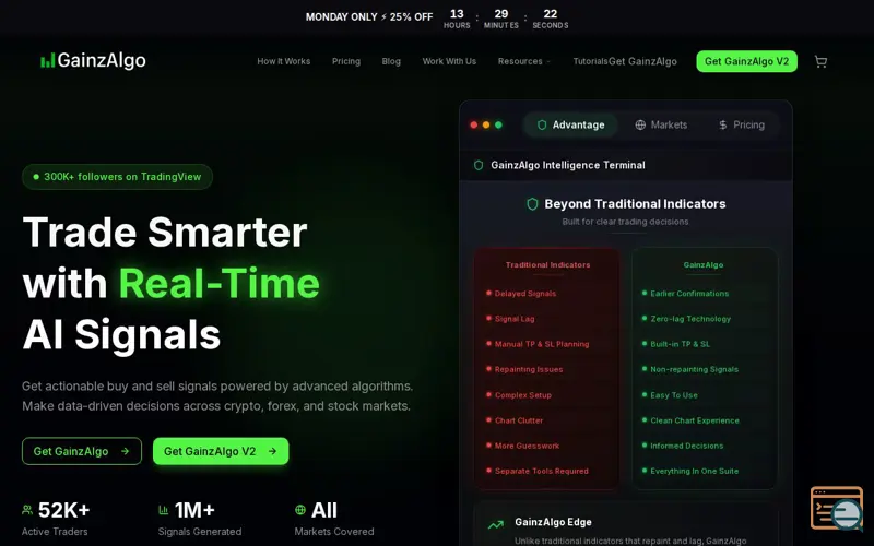 Screenshot of GainzAlgo