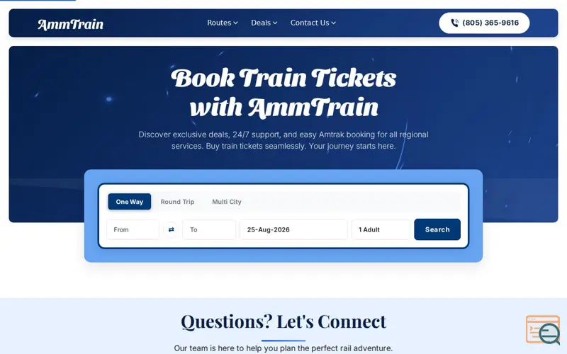 Screenshot of AmmTrain