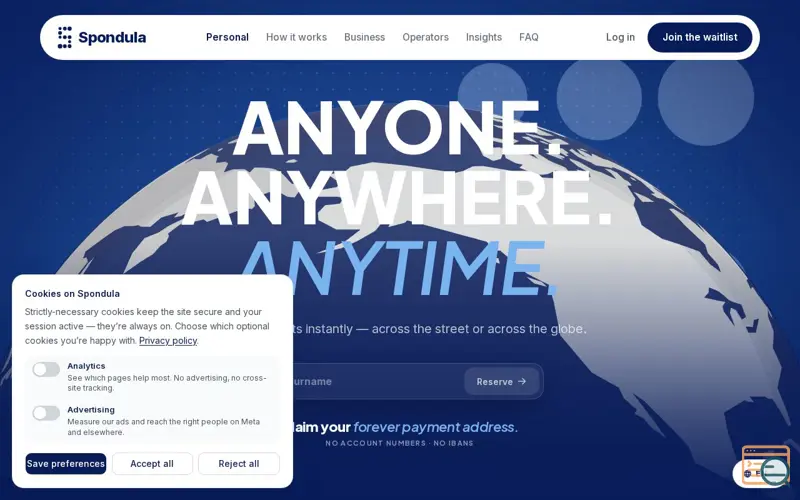 Screenshot of Spondula, a launch using Firebase App Hosting