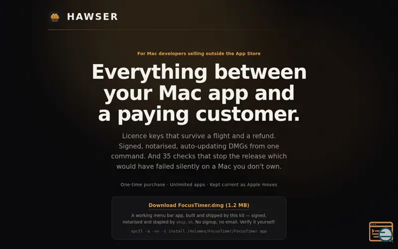 Screenshot of Hawser